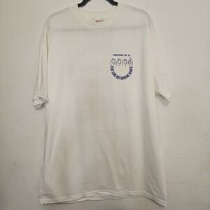 Vintage‎ Hanes Beefy Tee Y2K XL Jamaica Psalms 118 Mission Trip White Distressed